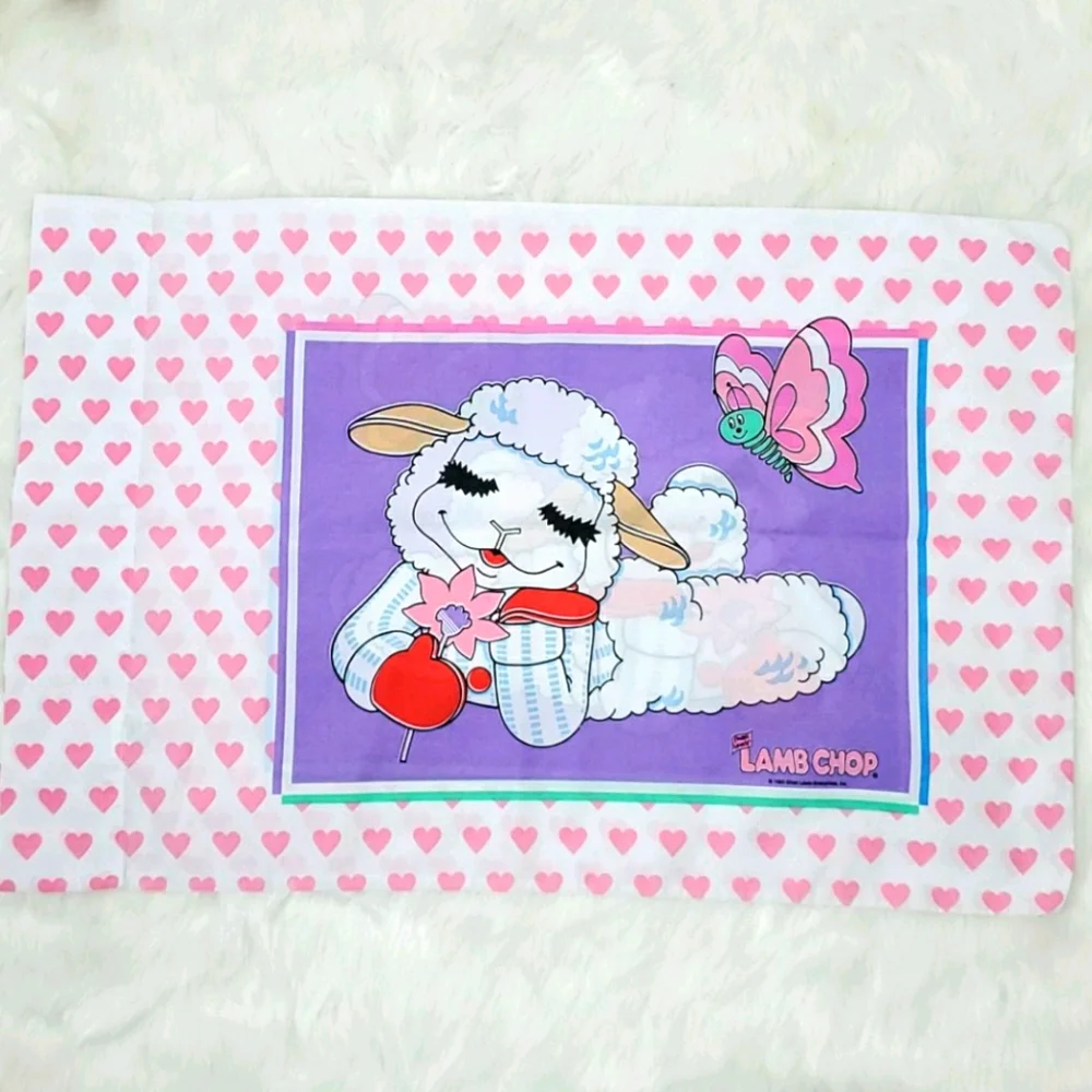 Vintage 1993 Lamb Chop pillow case standard kids